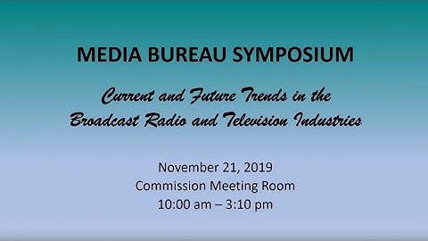 Symposium on Current and Future Trends in the Broadcast Radio and Television Industries