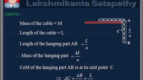 vDo QA Work Energy & Power-9/ Work done to lift the hanging part of body