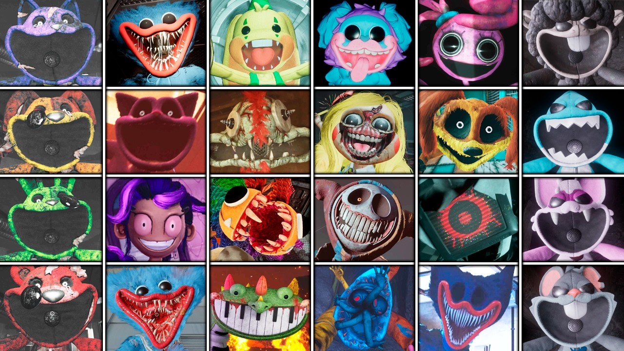 Poppy Playtime: Chapters 1 to 5 - All Jumpscares & Deaths