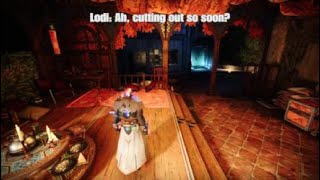 Idle Dialogue | Lodi: "Ah, Cutting Out So Soon?" | Monument of Triumph
