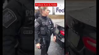 Female Police officer gives a punch #police #fun #fails