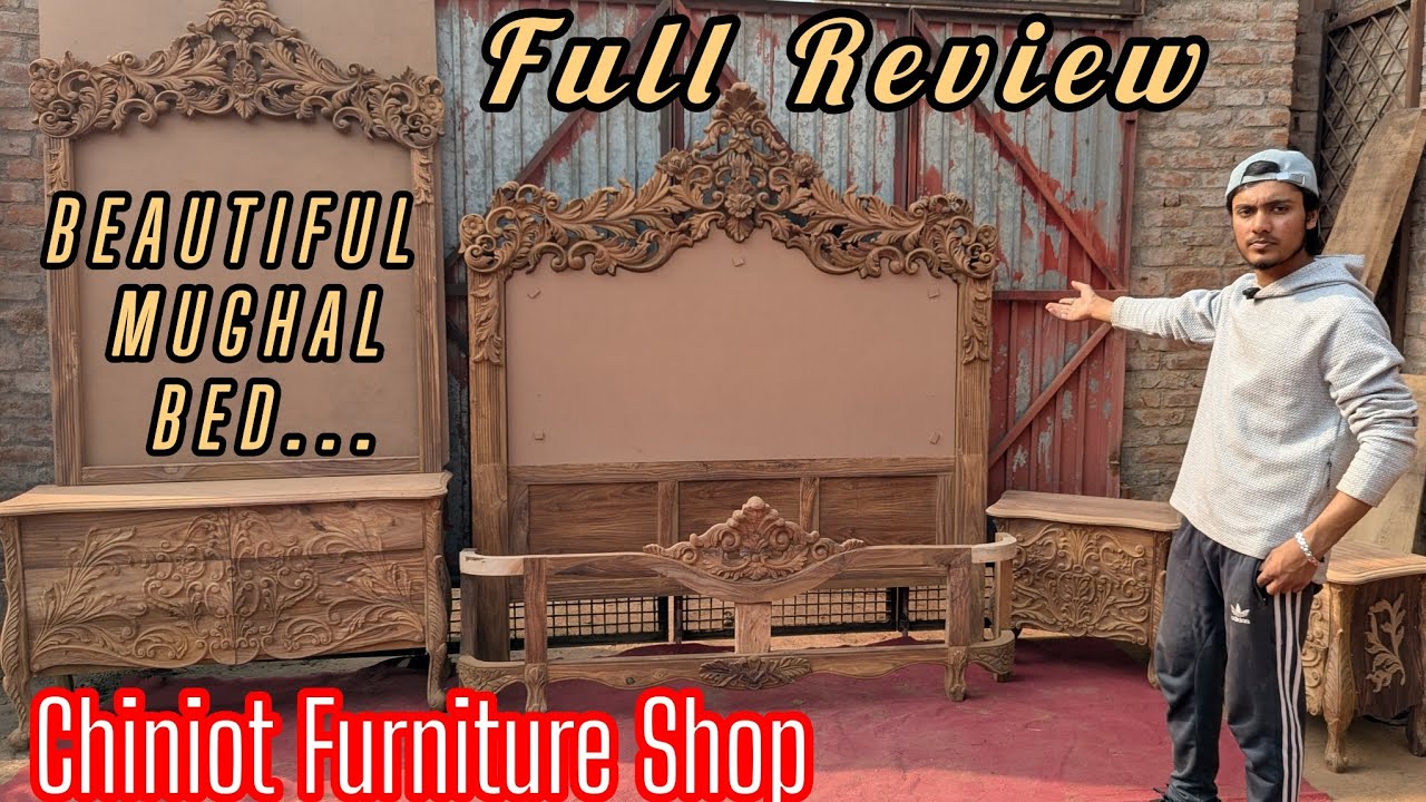 Latest chinioti bed,set | Mughal Bed full Review | 2026 latest bedset | unique bedset |Sheesham 🪵