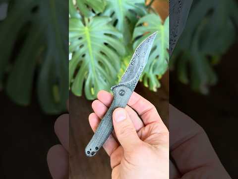 CIVIVI Mini Sandbar Eric Ochs Damascus Recurve Tanto Micarta Linerlock WE Knife Co  folding