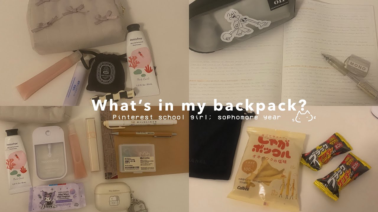 WHAT'S IN MY BACKPACK 💼: pinterest school girl, sophomore year