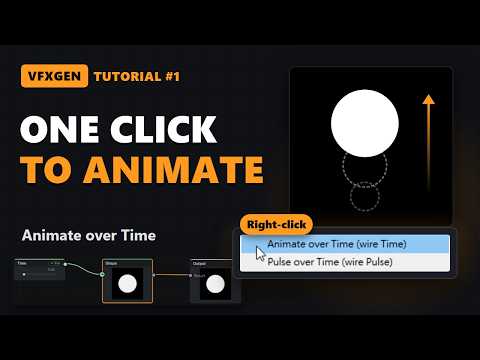 VFXGen Tutorial #1 | Animate Any Parameter with Animate over Time