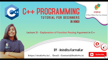 Explanation of Function Passing Argument in C++ || C++ Tutorials in Hindi || By Anindita Karmakar