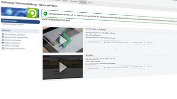 Opencast Plugin für StudIP