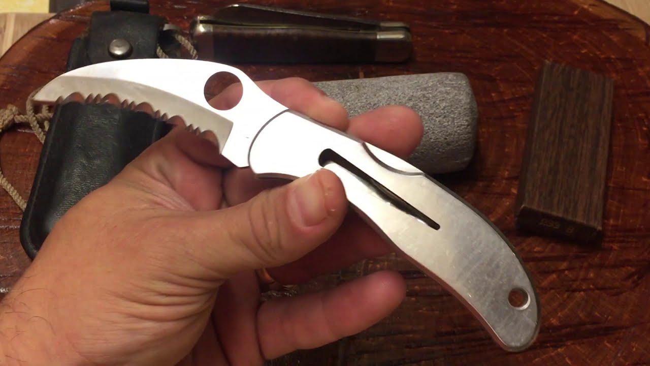 Spyderco ATS-55 隠れる セレーションナイフ
