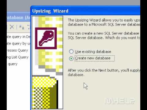 Microsoft Office Access 2003 Upsize a Microsoft Access database