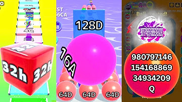 Ball Run 2048 VS Jelly Run 2048 VS Bounce Merge 3D 🔥 World Record Merge!