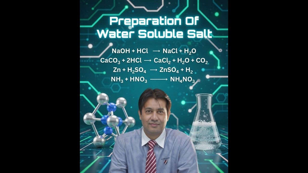 Preparation of Water Soluble Salt || Lecture 3