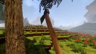 cyubeVR // Tutorial ~ How to chop down a tree to get wood