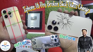 Iphone 16 Pro Broken Back Glass Replacement Original || Iphone 16 Pro Back Glass Crack 💥