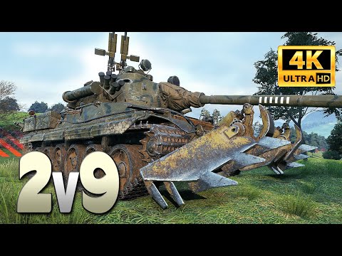 Видео: ТВП Т 50/51: Хорошая командная игра в ситуации 2 на 9 - World of Tanks