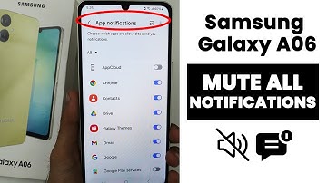 Enable or Disable Notifications In Samsung Galaxy A06 | Notification Settings