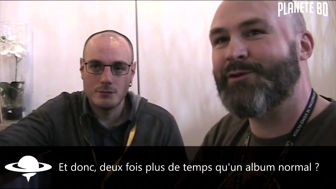 Vincent Brugeas (à gauche) et Yoann Guillo (à droite) en interview pour planetebd.com