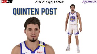 Quinten Post Face Creation in NBA 2K25