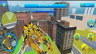 Futuristic Flying Train Bumblebee Robot Wars: Robot Transform Game - Android Gameplay screenshot 5