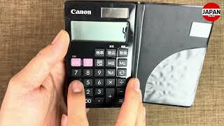 Canon LS-120TS Black LCD Screen 12-Digit Tax Cost Sell Margin Solar Calculator キヤノン電卓 ブラック