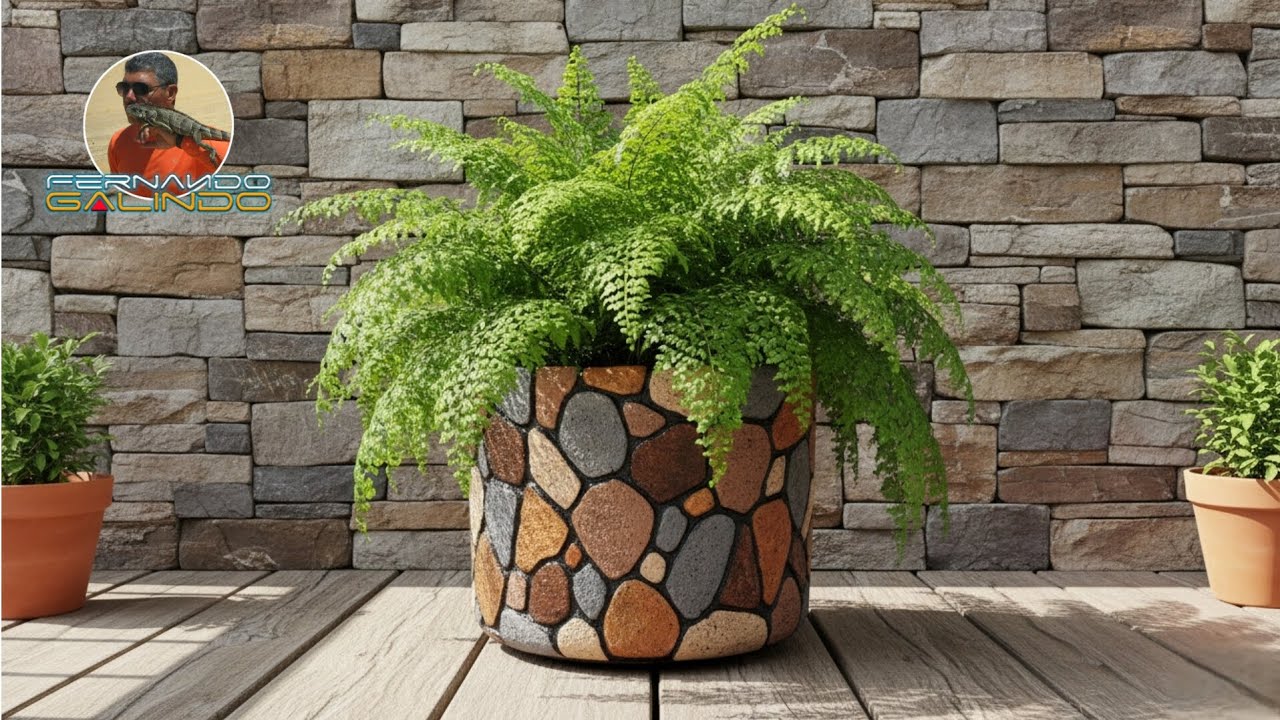 Vaso EFEITO PEDRA #diy #fernandogalindoartes #efeitopedra