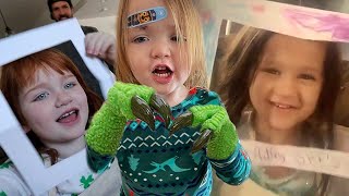 Niko has DiNOSAUR ARMS!!  a Wish comes True with Adley and Family! Making Crafts & Playing Roblox!
