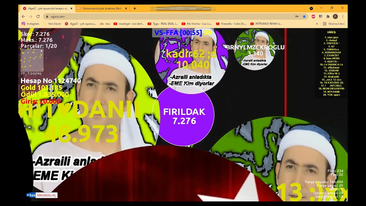 AGARZ -VS-FFA REKOR 3.600.000 MAX SKOR !!!!