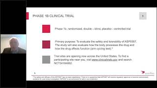 Community Webinar Series 2021: ASP0367 Development Program Update with Astellas