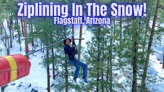 Zip Lining In the Snow! (Extreme Adventure Course Flagstaff, Arizona) by Daniel Jeffrey 55 views 1 month ago 8 minutes, 6 seconds