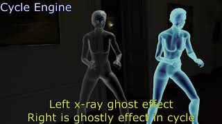 #62T Ghost, X-Ray, Bubble and Iridisium effects (Free Blender 3D model with Mixamo motion) Wealth