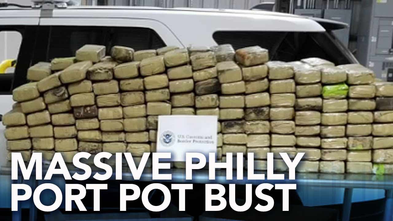 Hundreds of pounds of pot seized at Port of Philadelphia - YouTube