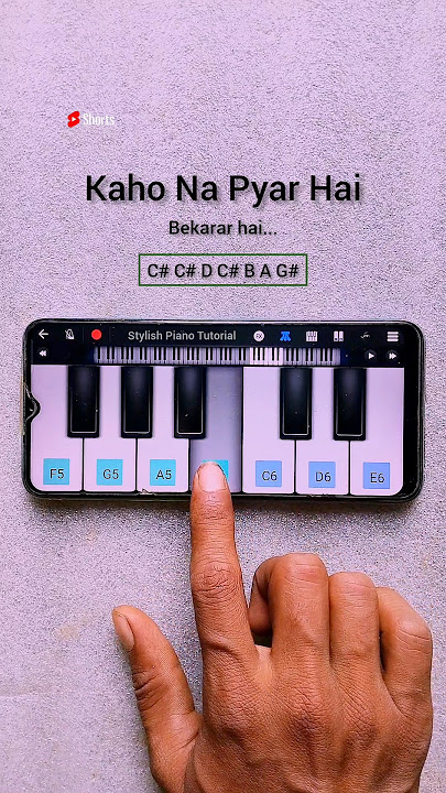 Kaho Naa Pyaar Hai Piano Tutorial #shorts