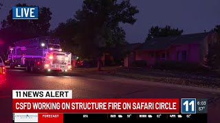 WATCH: House fire in north Colorado Springs