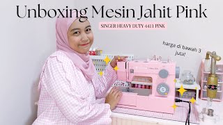 Unboxing Mesin Jahit Pink! Harga di bawah 3 juta | Singer Heavy Duty 4411 Pink Review