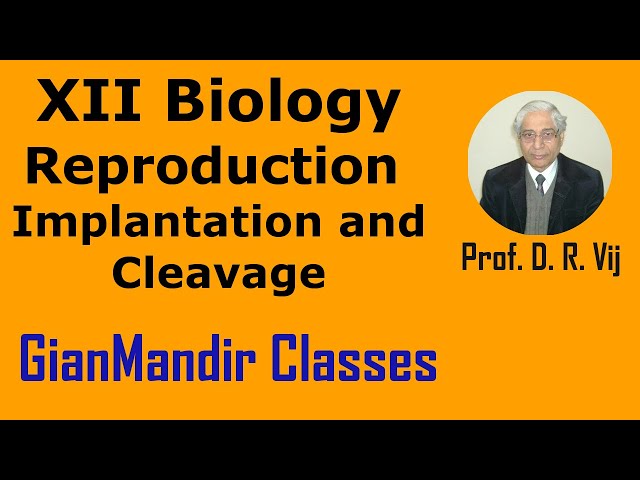XII Biology | Reproduction | Implantation and Cleavage by Inderpal Sir