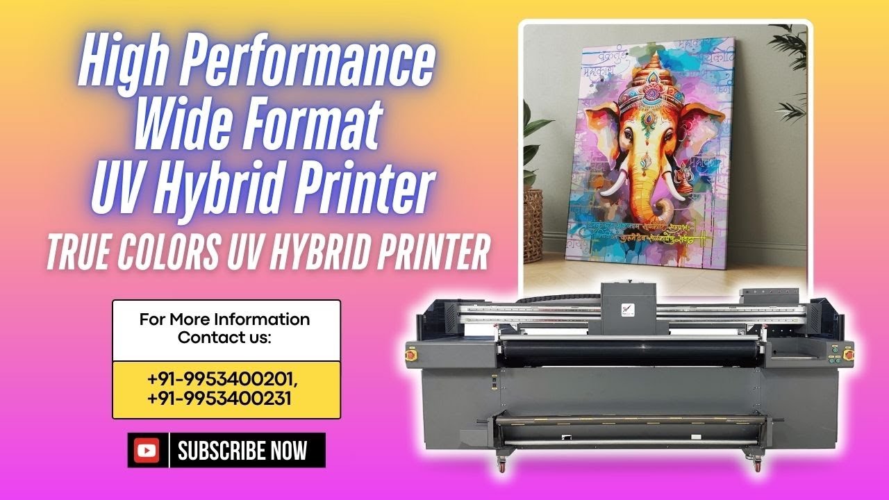 High-Performance यूवी हाइब्रिड फ्लैटबेड प्रिंटर🔥.. 