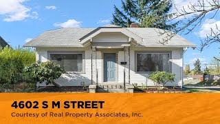 4602 S M STREET Tacoma, WA 98408 | Sarah McCormick | Virtual Tours of Homes for Sale 4602 S M STREET Tacoma, WA 98408 | Sarah McCormick | Virtual Tours of Homes for Sale