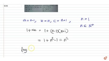 If `a`,`b`,`c` are consecutive positive integers and `log(1+ac)=2K` then the value of `K`