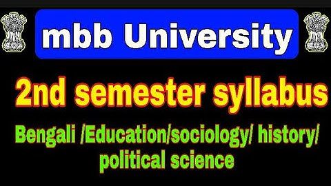 MBB University 2nd semester syllabus 2021 !