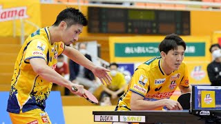 上田仁・五十嵐史弥 vs 木造勇人・有延大夢 T10-10 T.T彩たま vs 琉球アスティーダ ノジマTリーグ2022-2023【卓球 Tリーグ公式】