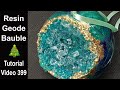Resin and Crystal Geode Bauble/ Start to Finish/ DIY