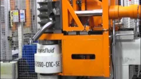 Transfluid DB 2090 VE Radii changer 4stack auto loading robot on side