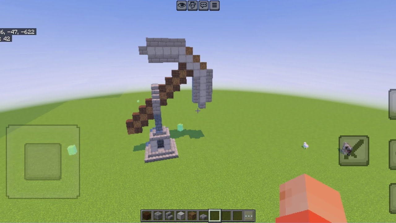 Minecraft Pickaxe Statue Tutorial 1.21 - How to Build a Pickaxe Statue in Minecraft
