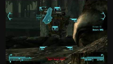 fallout 3 Blue ray laser rifle vs. Super Mutants