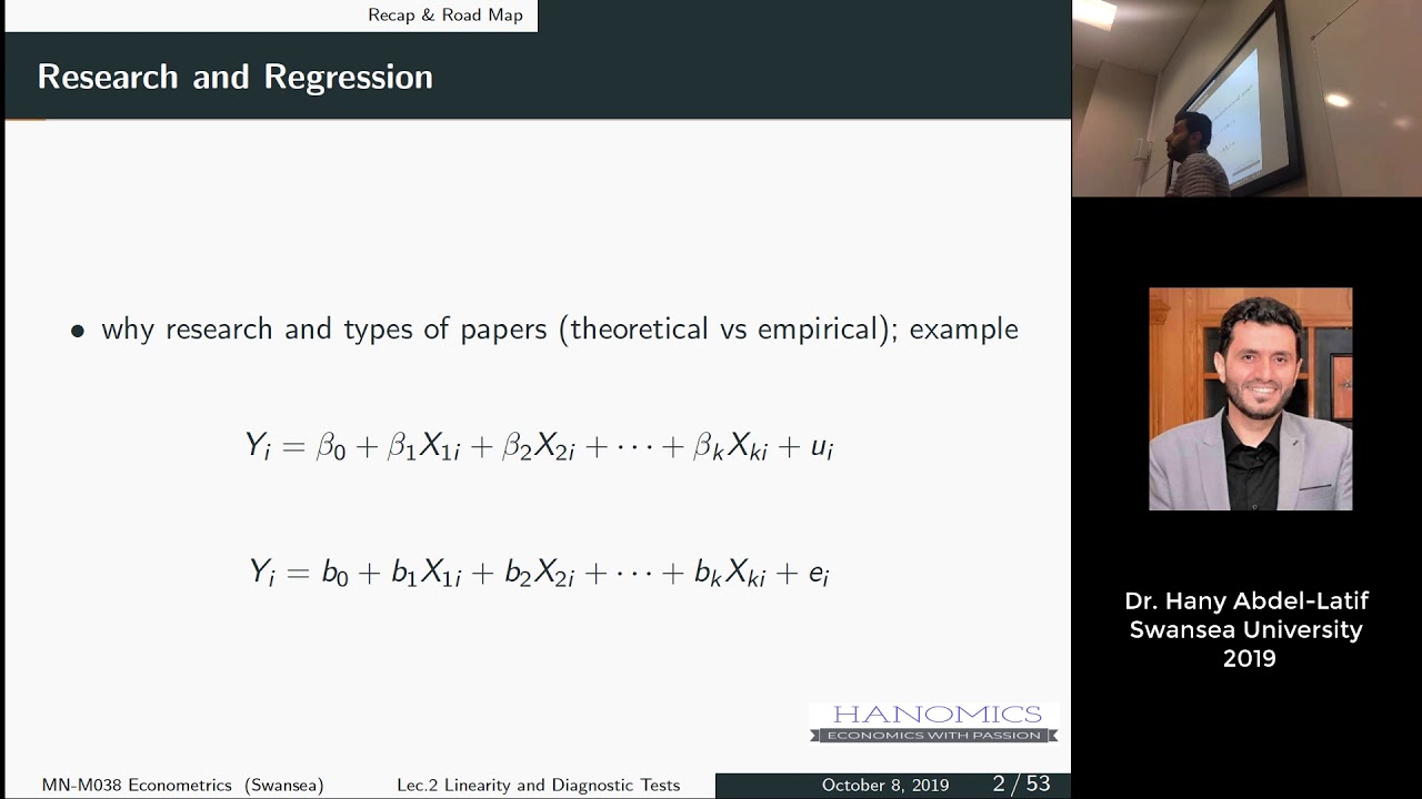 Econometrics Lecture 2: Linearity and Diagnostics - Multicollinearity