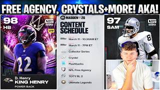 CRYSTALS, FREE AGENCY, AND MORE COMING! AKA KING HENRY, HENDRICKS, AND OCHO!
