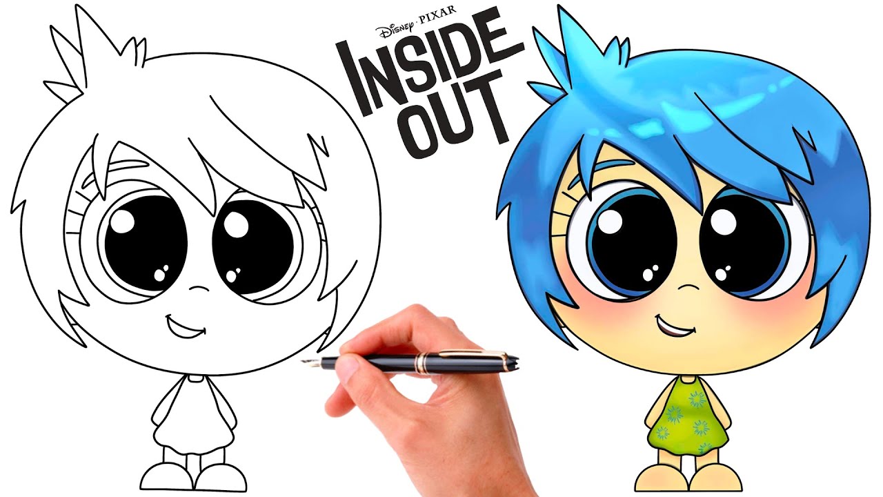 How To Draw JOY From INSIDE OUT 2 | EASY DISNEY DRAWING - YouTube