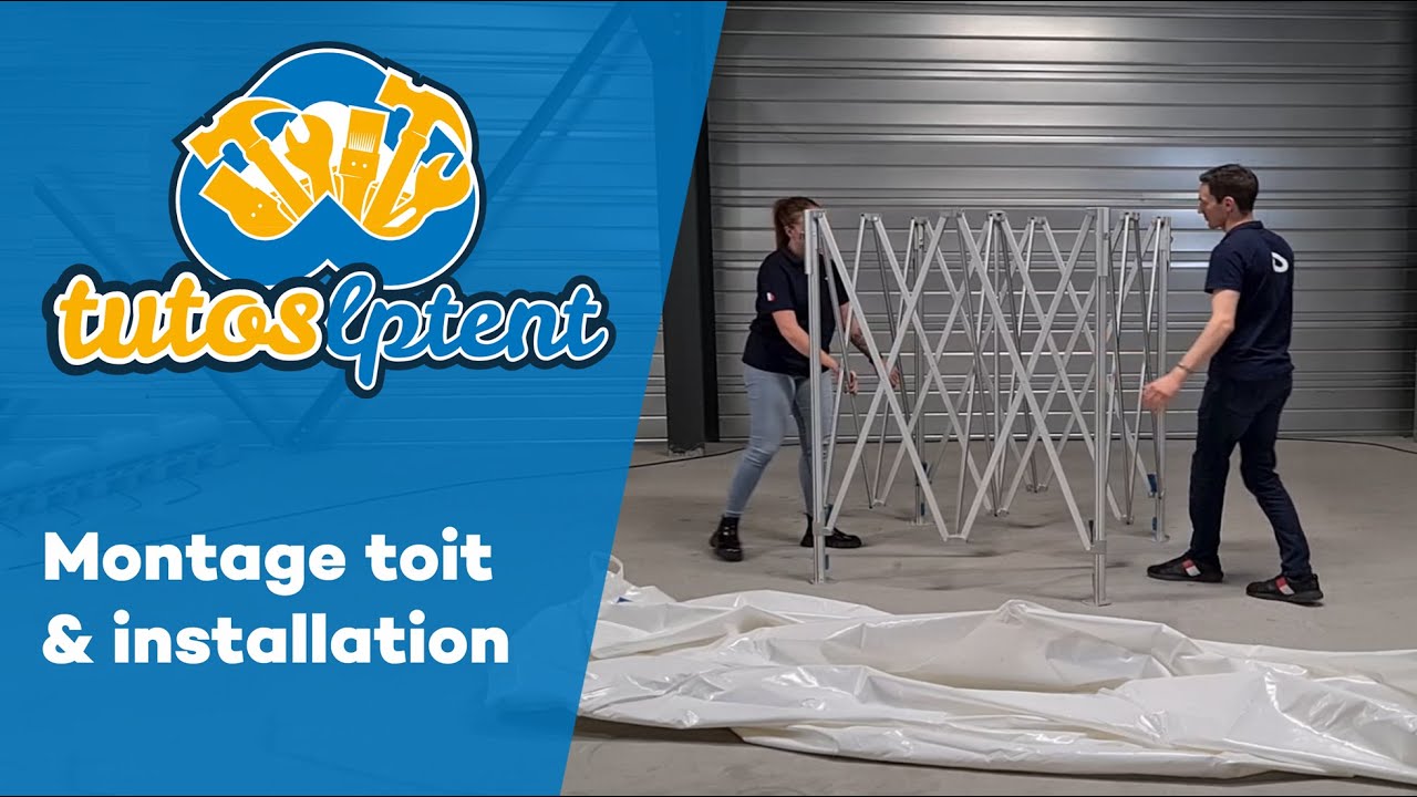 Tente pliante 2x2m Acier Semi Pro (Beige) avec 4 Côtés - REF 109