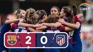 Resumen del FC Barcelona vs Atlético de Madrid | Jornada 18 | Liga F