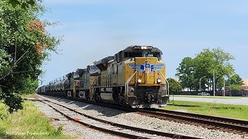 7-2-2023: UP SD70ACe 8428, NS Dash 9, & NS ES44DC Lead NS 323 Thru Warner Robins, GA With Horn Show
