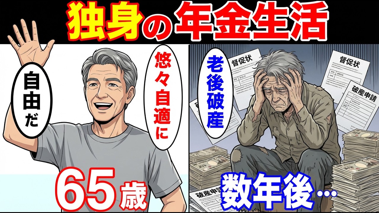 【漫画】65歳で独身で年金暮らしを始めた男の末路が悲惨すぎる・・これがリアルな年金生活